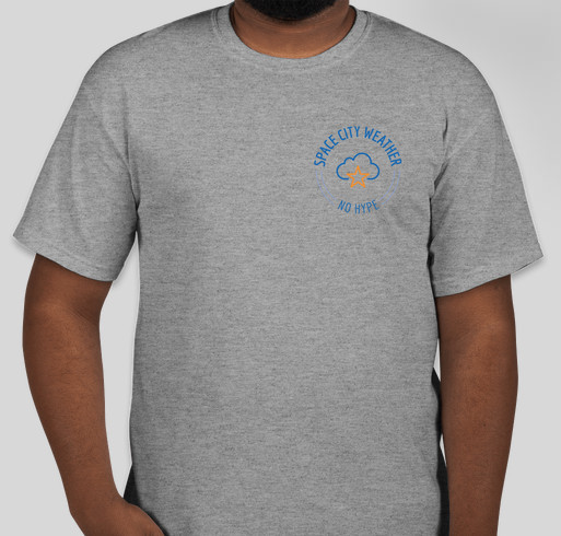 Space City Weather t-shirt drive Fundraiser - unisex shirt design - front