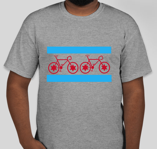 2017 Ride for AIDS Chicago - Help me help others! Fundraiser - unisex shirt design - front
