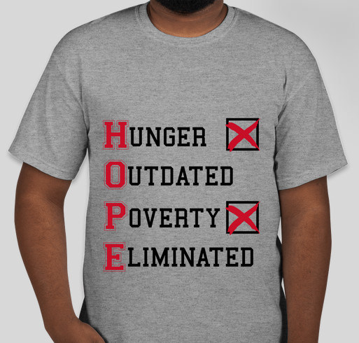 HOPE (Hunger Outdated Poverty Eliminated) recognizes World Hunger Day Fundraiser - unisex shirt design - front
