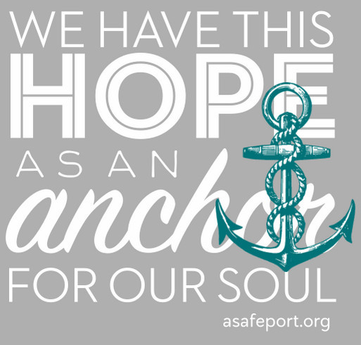 Anchored in HOPE shirt design - zoomed
