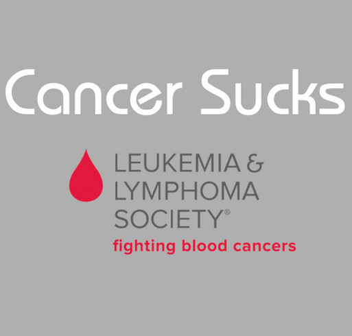 cancer sucks LLS fundraiser shirt design - zoomed