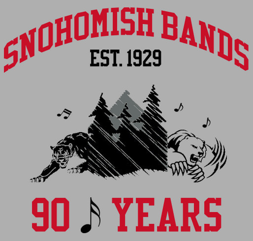 Snohomish High School Band 90th Anniversary shirt design - zoomed
