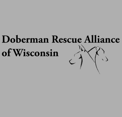 Doberman Rescue Alliance of Wisconsin shirt design - zoomed