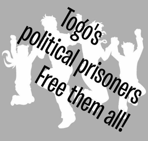 Togo's political prisoners shirt design - zoomed