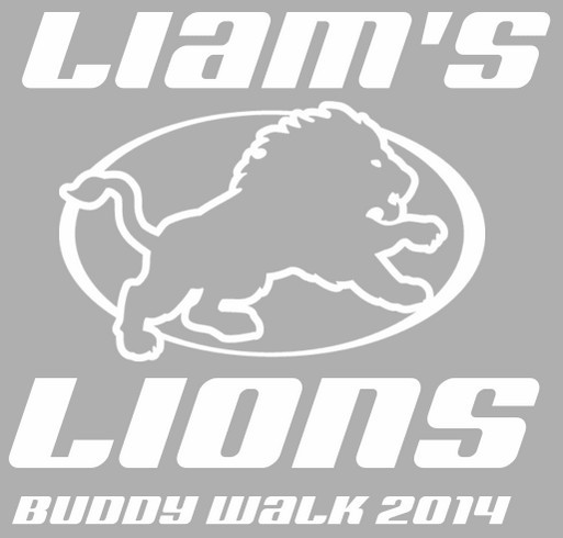 Liam's Lions-Buddy Walk 2014 shirt design - zoomed