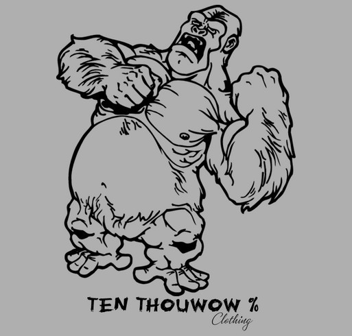 Ten ThouWow % Clothing shirt design - zoomed