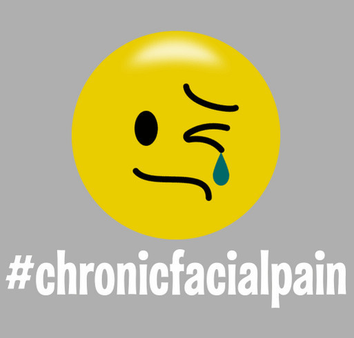 Emoji for Chronic Facial Pain shirt design - zoomed