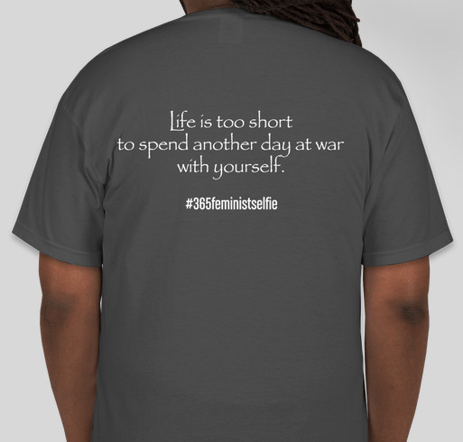 #365FeministSelfie Midwest Conference Fundraiser - unisex shirt design - back