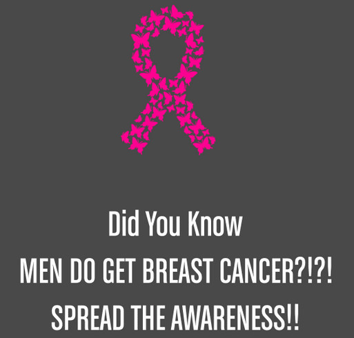 Spreading Male Breast Cancer Awareness shirt design - zoomed