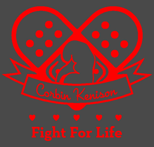 Corbin's Fight For Life shirt design - zoomed