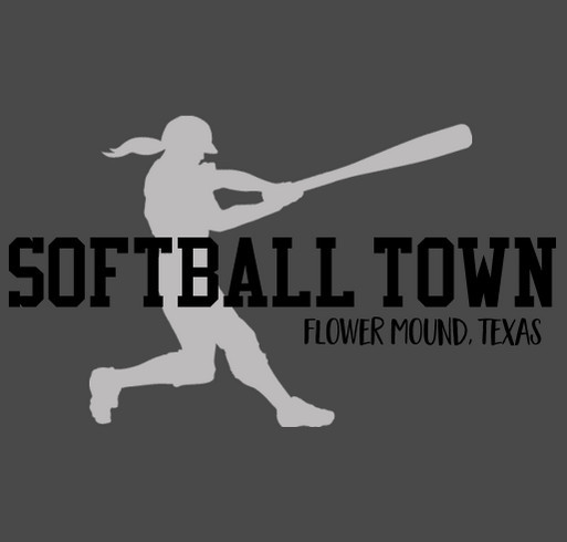 Softball Town shirt design - zoomed