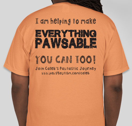 Caleb's Pawtastic Journey Fundraiser - unisex shirt design - back