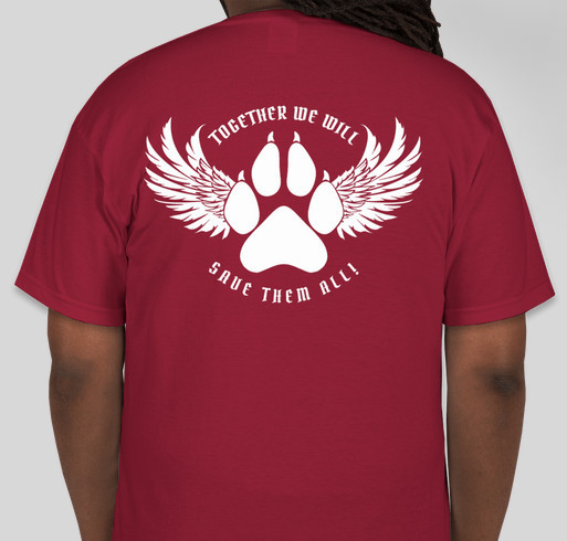 Help us save more pets! Fundraiser - unisex shirt design - back