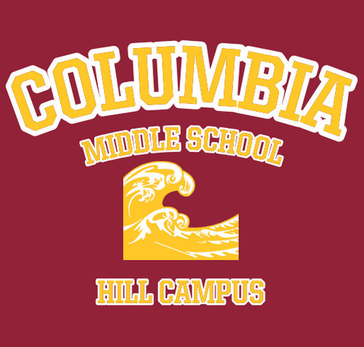 Columbia Middle School Hill Campus Fundraiser shirt design - zoomed