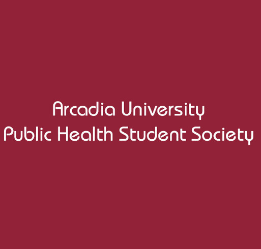 Arcadia University Public Health Student Society shirt design - zoomed