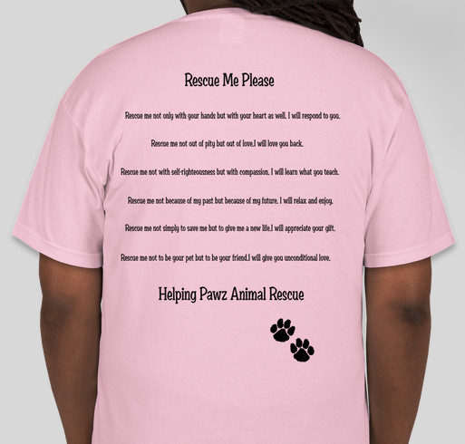 Rescue Me Fundraiser - unisex shirt design - front