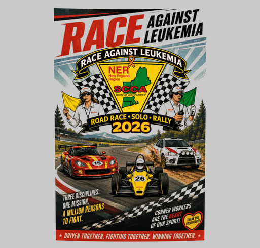 New England Region's 2026 Racing Against Leukemia T Shirt Drive shirt design - zoomed