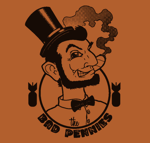The Bad Pennies 2015 Bike MS shirt design - zoomed