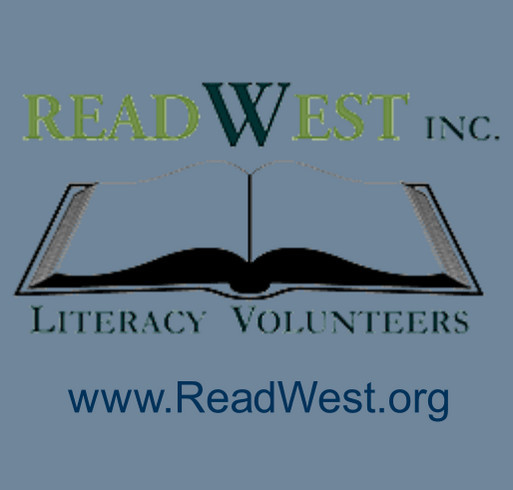 ReadWest Adult Literacy shirt design - zoomed