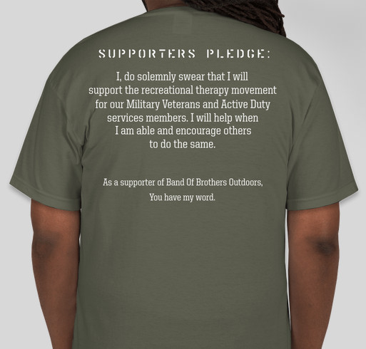 Band Of Brothers Outdoors Supporters Pledge Fundraiser - unisex shirt design - back
