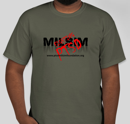 Milsim Fighting PTSD Fundraiser - unisex shirt design - front