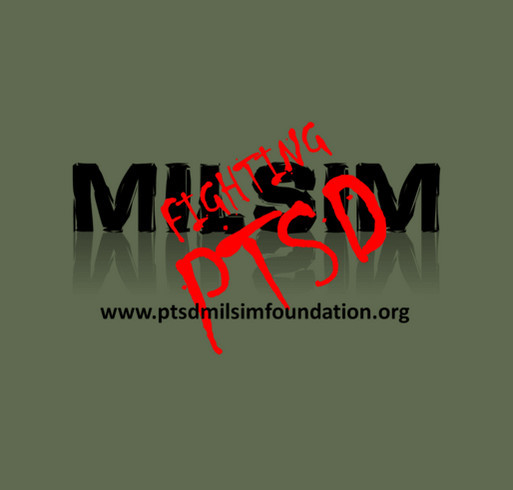 Milsim Fighting PTSD shirt design - zoomed