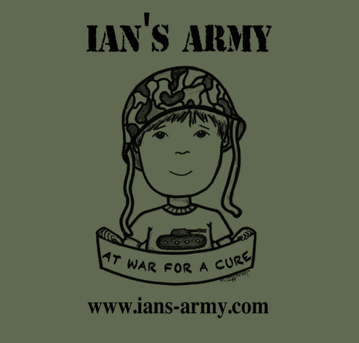 Ian's Army for the Leukemia & Lymphoma Society shirt design - zoomed