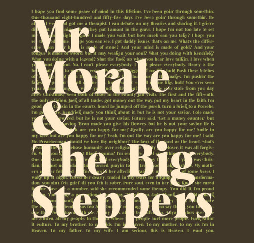 Mr. Morale and The Big Steppers Merch shirt design - zoomed