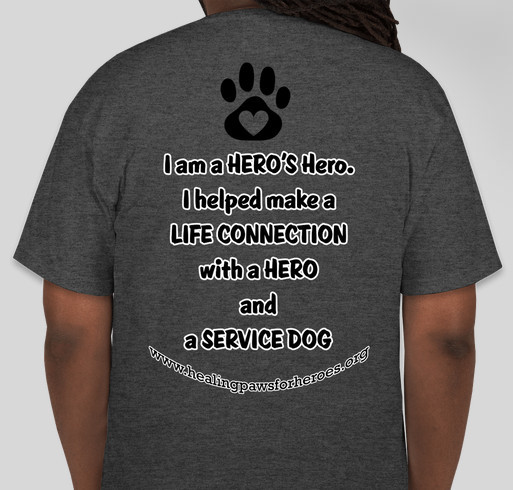 Healing Paws For Heroes Fundraiser - unisex shirt design - back