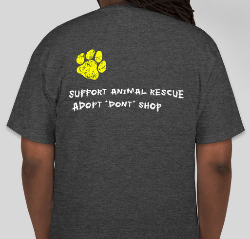 Critter Cafe Rescue - SUPPORT RESCUE - ADOPT-DONT-SHOP Fundraiser - unisex shirt design - back