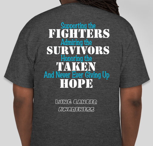 Lung Cancer Awareness Fundraiser Fundraiser - unisex shirt design - back
