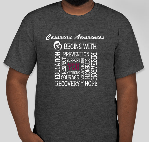 ICAN Cesarean Awareness Month 2016 Fundraiser - unisex shirt design - front