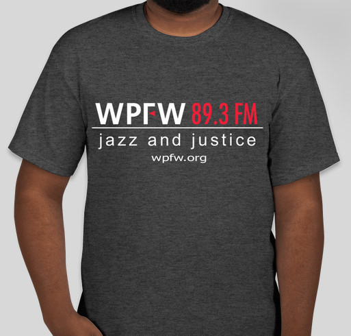 OFFICIAL WPFW T-SHIRT (LONG or SHORT SLEEVE) Fundraiser - unisex shirt design - front