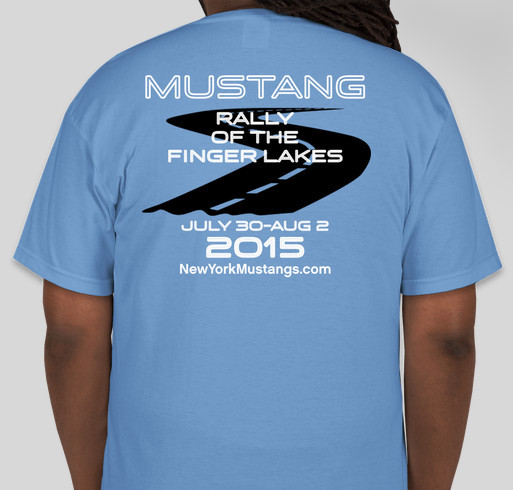 Mustang Rally of the Finger Lakes 2015 Fundraiser - unisex shirt design - back