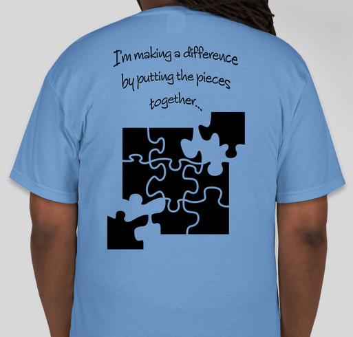 Hugs for Madison, Autism Awareness Fundraiser - unisex shirt design - back