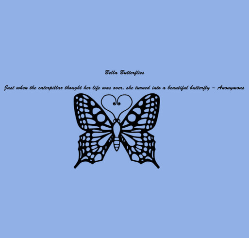 Bella Butterflies shirt design - zoomed