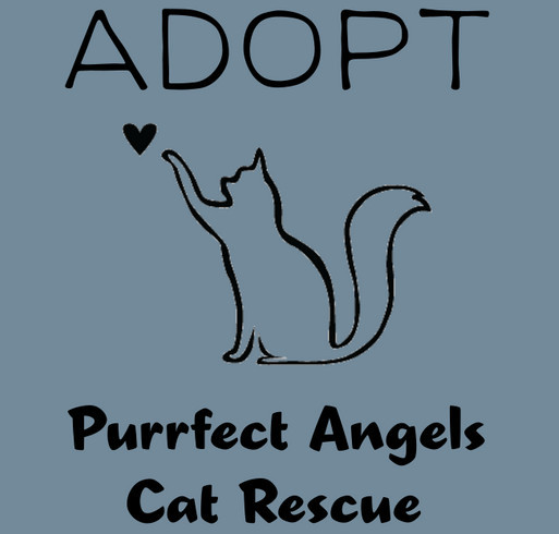 Purrfect Angels Cat Rescue Fundraiser shirt design - zoomed