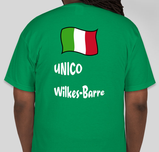 UNICO Wilkes-Barre T-shirt sale Fundraiser - unisex shirt design - back