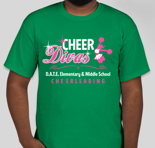 DATE Cheerleaders T-shirt Booster Campaign Fundraiser - unisex shirt design - front