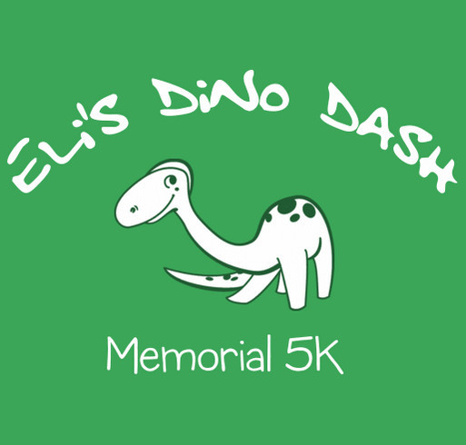 Eli's Dino Dash Memorial 5K shirt design - zoomed