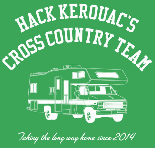 Hack Kerouac's Cross Country Fundraiser shirt design - zoomed