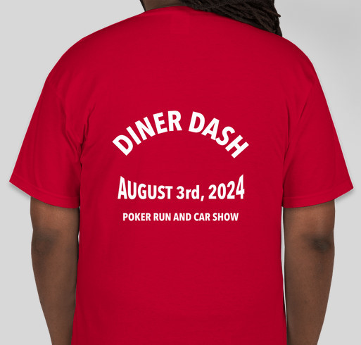 DINER DASH Fundraiser - unisex shirt design - back