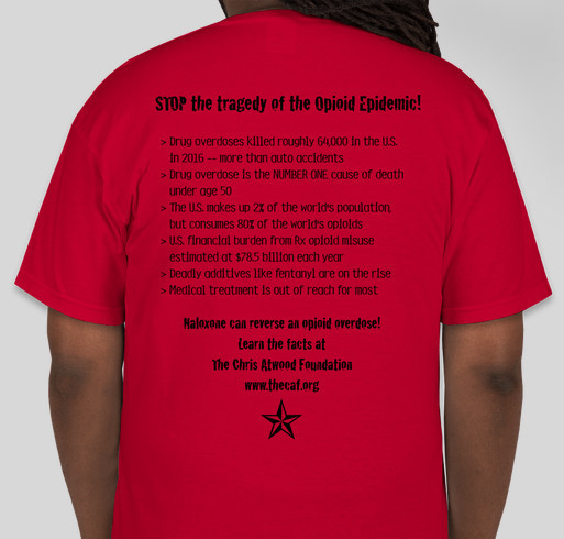STOP the Opioid Epidemic in the U.S. Fundraiser - unisex shirt design - back
