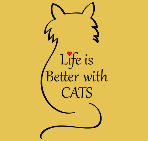 Life is Better With Cats! shirt design - zoomed