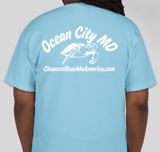 Ocean City MD, the Cleanest Beach In America Fundraiser - unisex shirt design - back