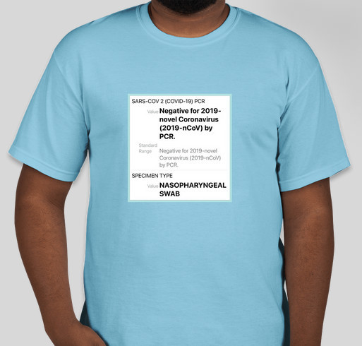 Negative COVID-19 Test Results T-Shirt to Support Feeding America Fundraiser - unisex shirt design - front