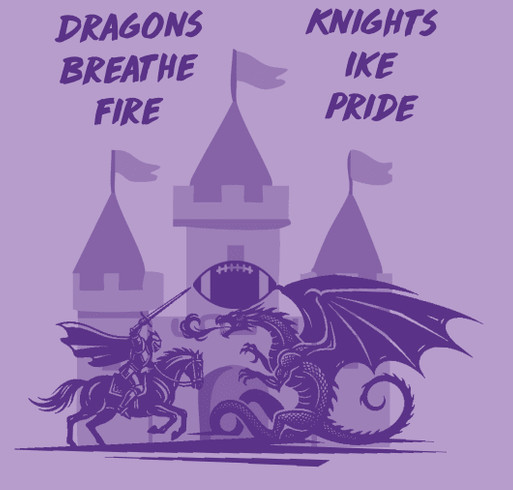 KNIGHTS vs DRAGONS FOOTBALL TSHIRTS shirt design - zoomed