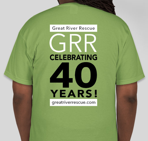 Great River Rescue 40th Anniversary Sale Fundraiser - unisex shirt design - back