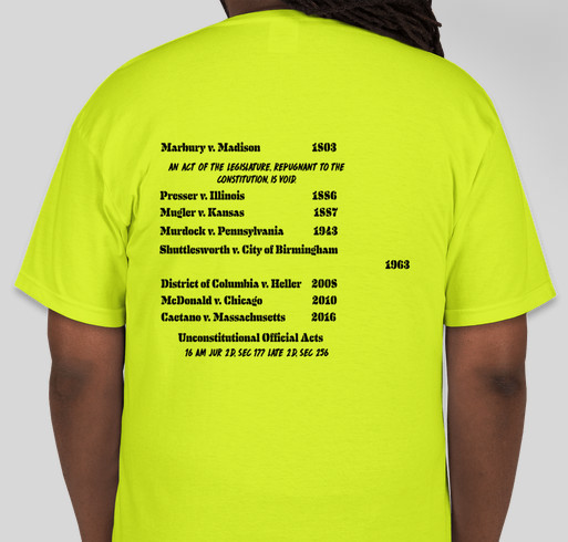 Patriots vs. Tyranny Fundraiser - unisex shirt design - back