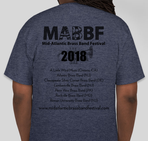 Mid-Atlantic Brass Band Festival 2018 T-Shirt Fundraiser - unisex shirt design - back